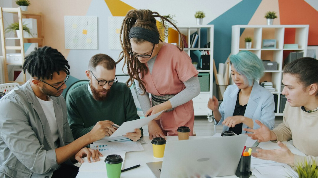 diverse team brainstorming