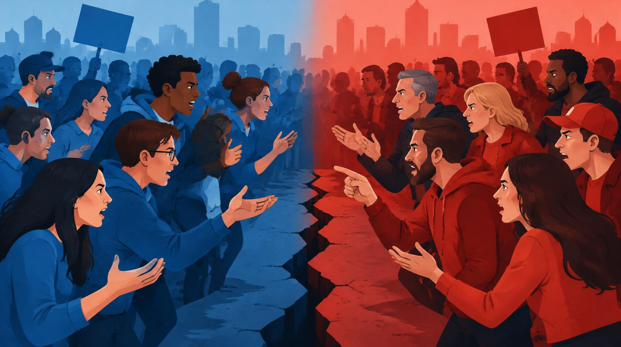 society divided by opinions
